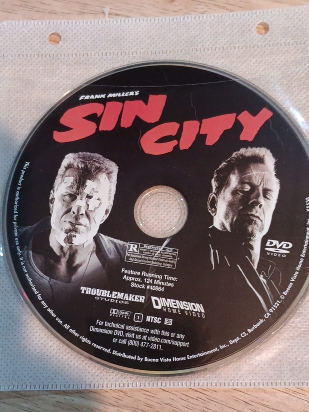 Sin City DVD *NO CASE*
